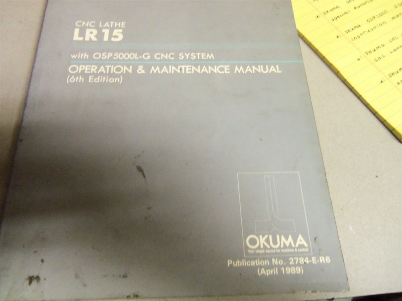 Okuma LR15 OSP5000L-G Operation & Maintenance Manual 6th Edition #189