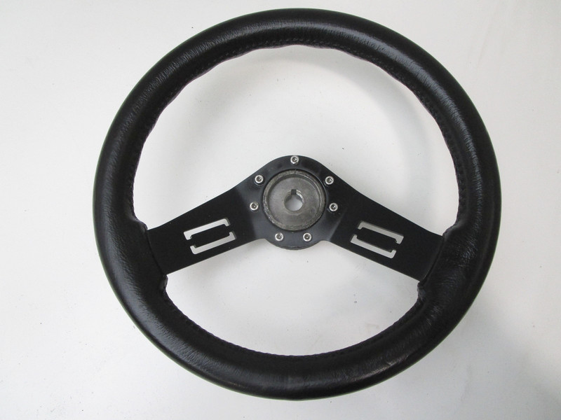 1988 Sea Sprite Boat Marine Steering Wheel Black 2 Spokes 12 1/2"