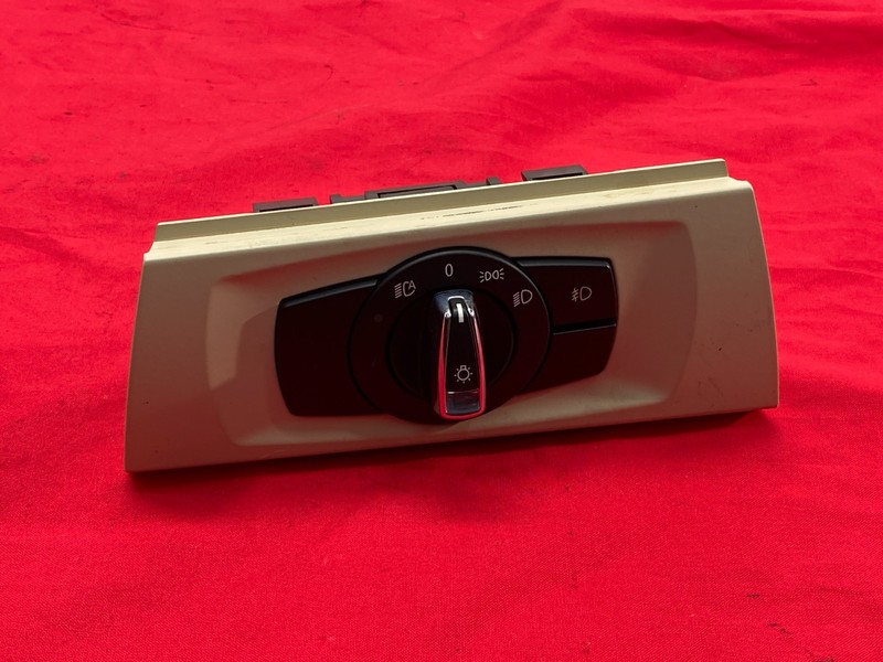 BMW E90 E92 3 Series Left Dash Headlight Control Panel Switch Trim Beige OEM✅