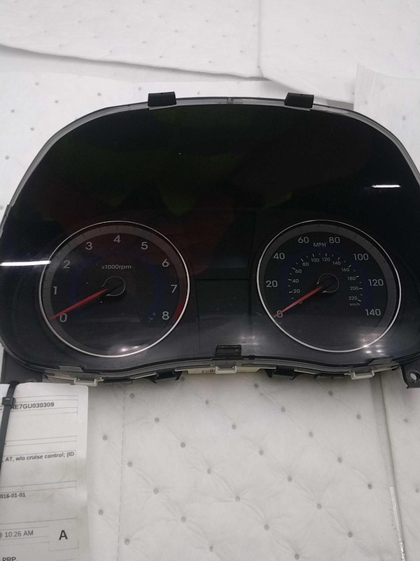 Hyundai Accent 2016 Speedometer 940211R500 1982