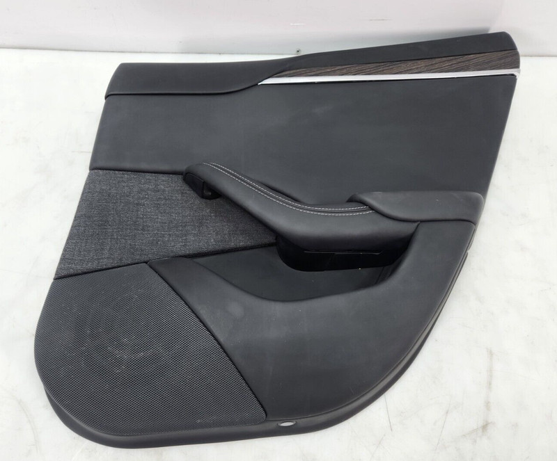 ✅21-23 OEM Tesla Model S Rear Right Passenger Side Door Card Panel Leather Black