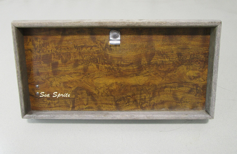 1985 Sea Sprite Continental Boat Teak Wood Glove Box Storage Compartment Cover