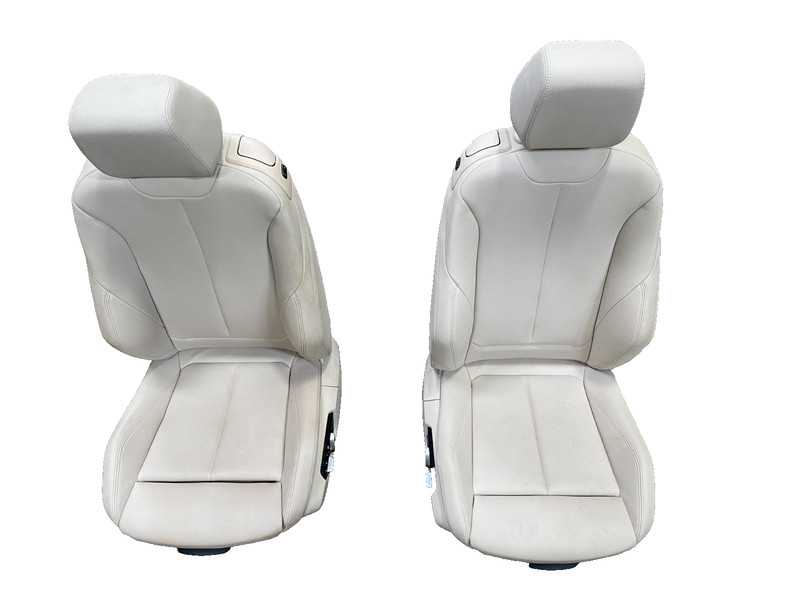 18 19 20 BMW 230i M240i F22 OYSTER WHITE KCCX SPORT FRONT SEAT LEFT RIGHT #A0.08