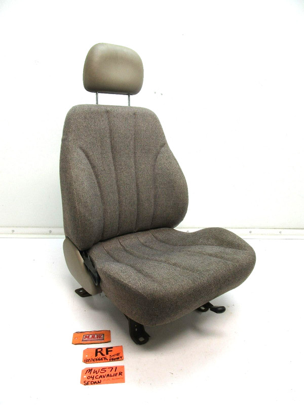 SEAT MANUAL TRACK TAN CLOTH HEAD REST PASSENGER SIDE FRONT CAR RF 03-05 CAVALIER