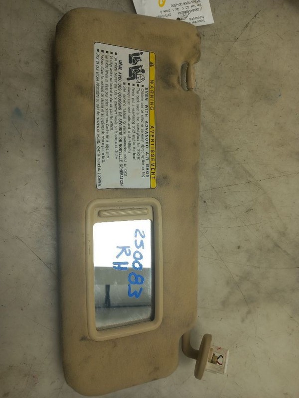 10-15 LEXUS RX450H PASSENGER RIGHT SUN VISOR TAN-LB00