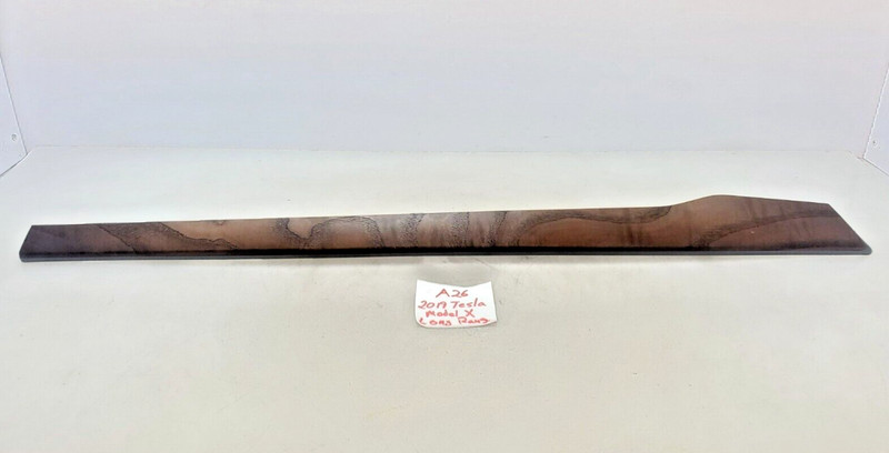 ✅ 16-20 OEM Tesla Model X Rear Right Passenger Door Wood Trim Ash Burl Graph