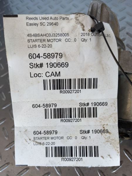 Starter Motor Fits 15-19 LEGACY 927201