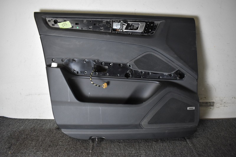2019-2022 PORSCHE CAYENNE LEFT FRONT INNER DOOR TRIM PANEL W/BOSE AUDIO | BLACK