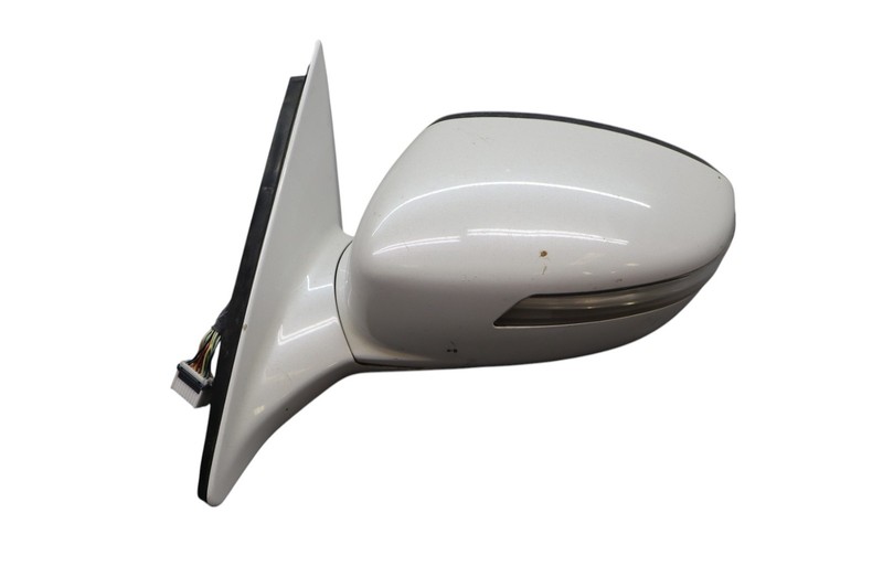 11-13 Hyundai Equus Front Left Side Door Rear View Mirror Assembly White OEM