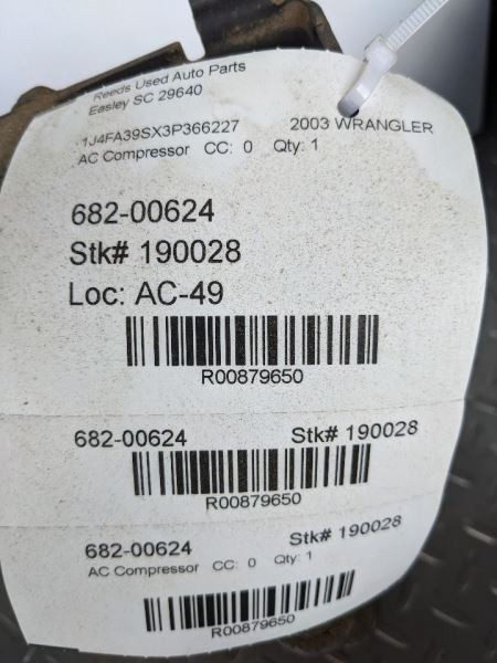 AC Compressor Fits 03-06 WRANGLER 879650