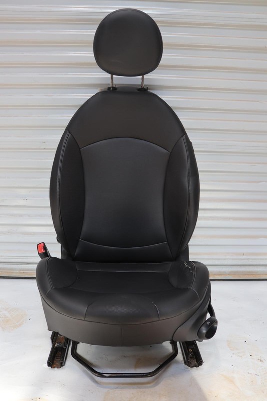 2008-2013 MINI COOPER CLUBMAN FRONT LEFT DRIVER SIDE SEAT BLACK LEATHER OEM