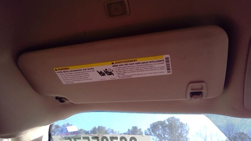 Driver Sun Visor VIN J 11th Digit Limited Illuminated Fits 07-17 ACADIA 736149