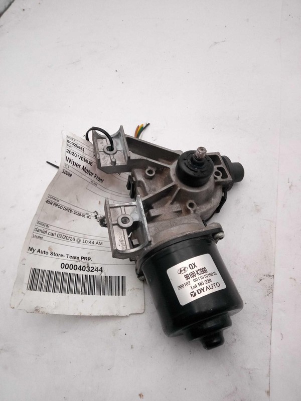 2020 Hyundai Venue Wiper Motor OEM Green 77K Miles 98110G8000 6 Month Warranty