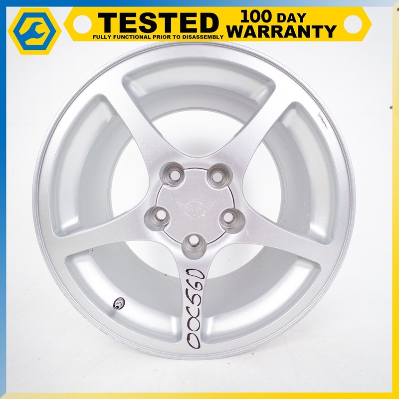 00-04 CHEVROLET CORVETTE C5 17x8.5J FRONT WHEEL RIM SILVER OEM