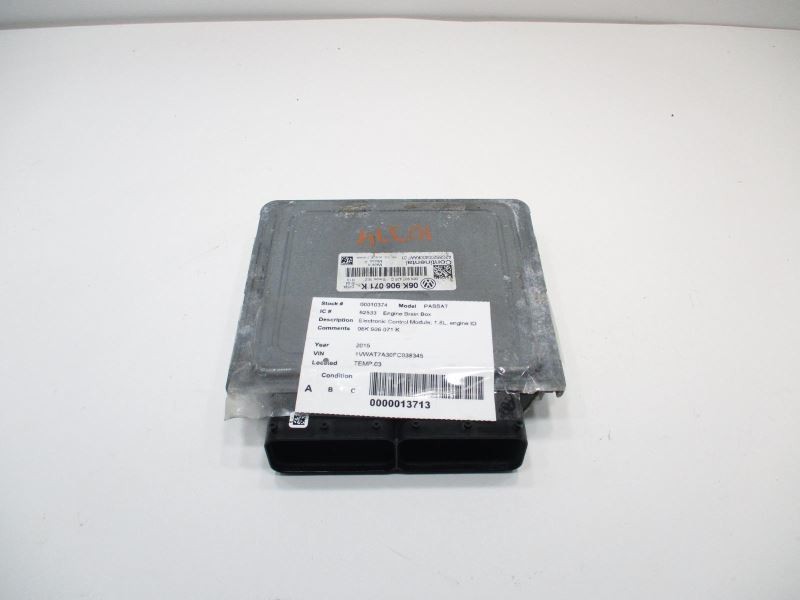 15 VOLSWAGEN PASSAT ENGINE ECM 1.8L 43940