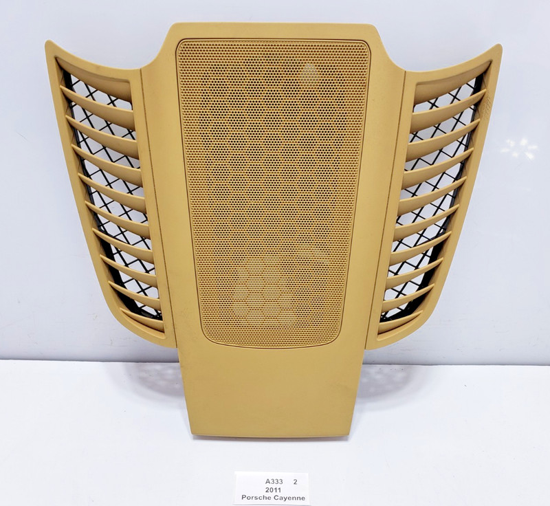 ✅ 11-18 OEM Porsche Cayenne 958 Dash Dashboard Speaker Cover Grille Beige