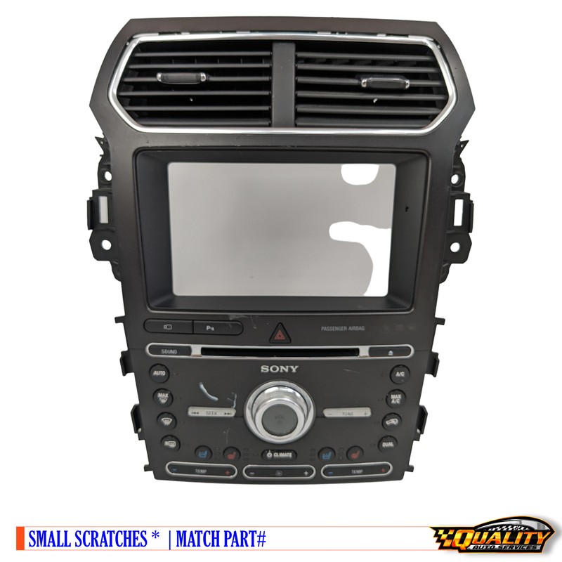 15 - 17 Ford Explorer Sony Premium Sound Radio Climate Control Panel Scratch*