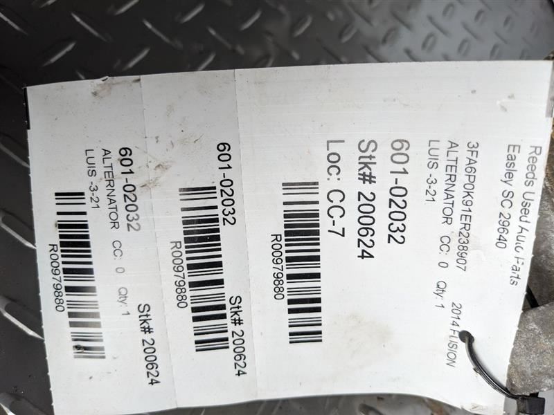 Alternator VIN 9 8th Digit Turbo With Heated Seats Fits 13-20 FUSION 979880