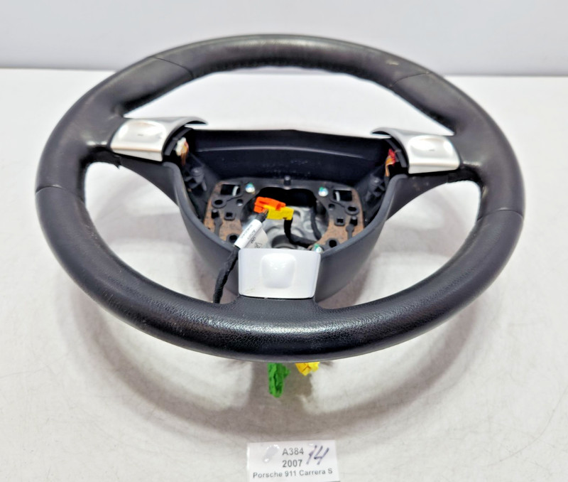 ✅05-08 OEMPorsche Carrera 911 997 Boxster Driver Steering Wheel Leather Black*