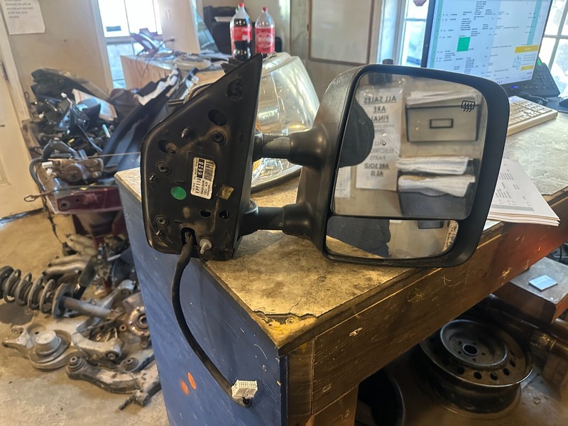 04-15 NISSAN TITAN OEM RH FRONT DOOR PASSENGER MIRROR - BIG TOW DUAL ARM MOUNT