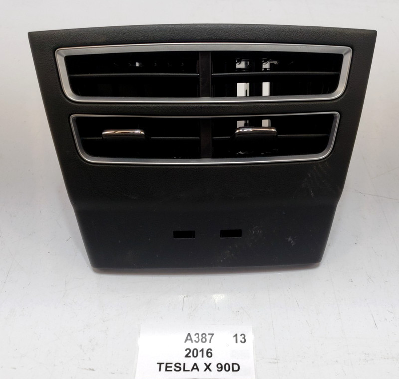 ✅16-20 OEM Tesla Model S X Center Console Rear Second Row Air Vent Black W/ Trim