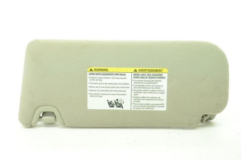 2019-2020 Nissan Altima SR Passenger Right Side Sun Visor Gray