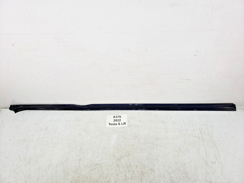 ✅ 21-23 OEM Tesla Model S Left Driver Rocker Panel Scuff Plate Molding Blue