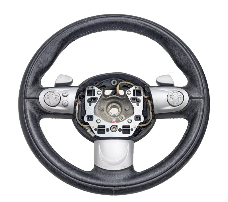 2008-2009 MINI COOPER S CLUBMAN R55 STEERING WHEEL W/ PADDLE CRUISE SWITCH OEM