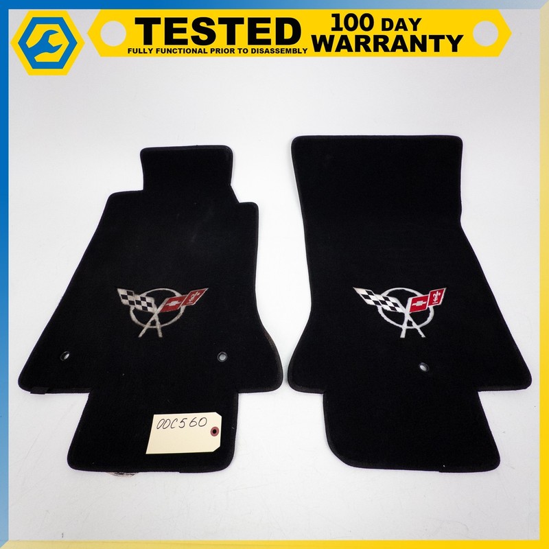 97-04 CHEVROLET CORVETTE C5 LEFT & RIGHT FLOOR MAT CARPET COVER BLACK SET OEM