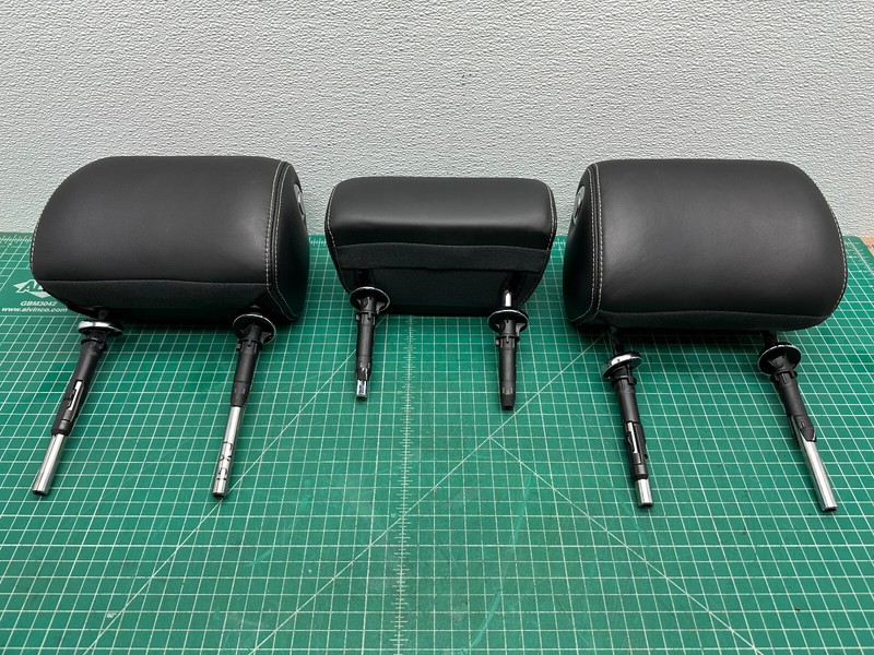 13-19 JAGUAR XJ XJL REAR LEFT CENTER RIGHT SEAT HEADREST SET OF 3 BlackOEM