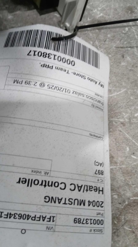 Used A/C Selector Switch fits: 2004 Ford Mustang AC Grade A
