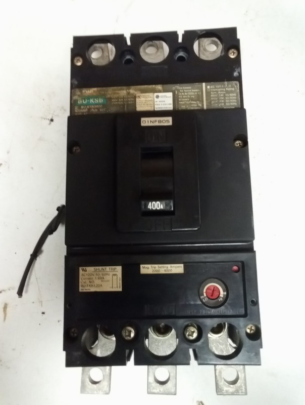 Fuji Electric 3 Pole Circuit Breaker BU-KSB3400 400 AMP 600 VOLT