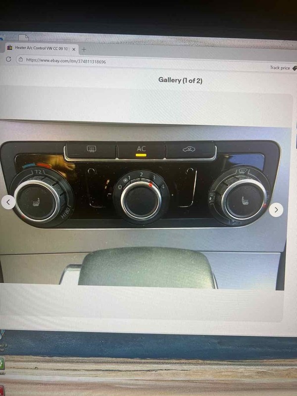 Heater A/c Control VW CC 09 10
