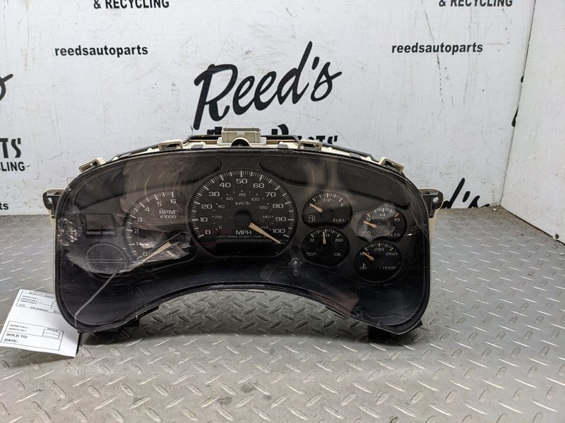 Speedometer Cluster MPH US Market ID Cdkj Fits 00-02 SIERRA 1500 PICKUP 1180190