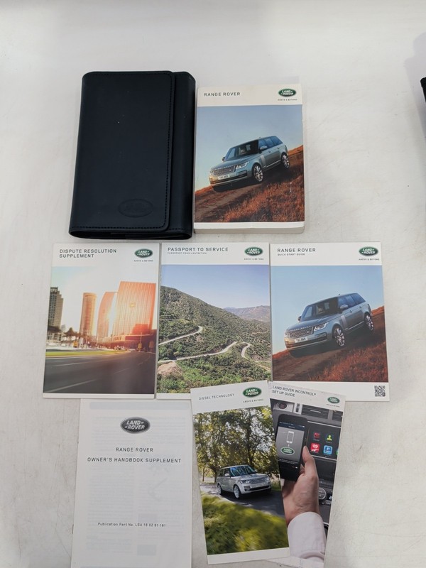 2018 Land Rover Range Rover Full Size Owners Manual With Case HSE Supercharged