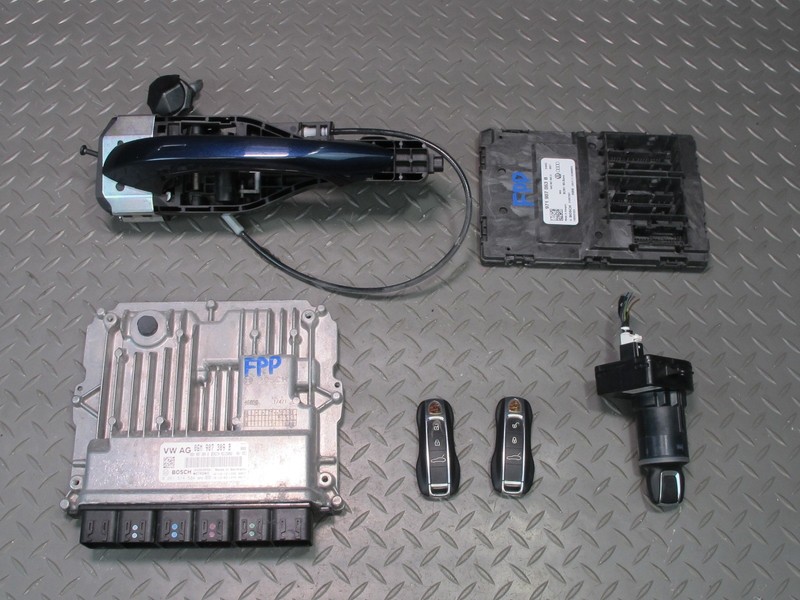 2017 PORSCHE PANAMERA 971 2.9L CSZA ENGINE ECU ECM BCU HANDLE IGNITION KEY SET