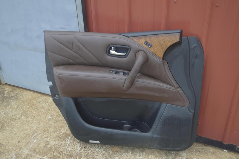 2015-2017 INFINITI QX80 FRONT LEFT DRIVER SIDE DOOR PANEL TRIM COVER LEATHER OEM