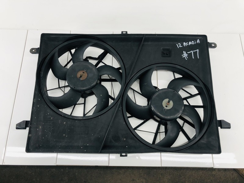 07-16 GMC ACADIA 3.6L V6 GAS ENGINE MOTOR RADIATOR COOLING FAN SHROUD OEM #77