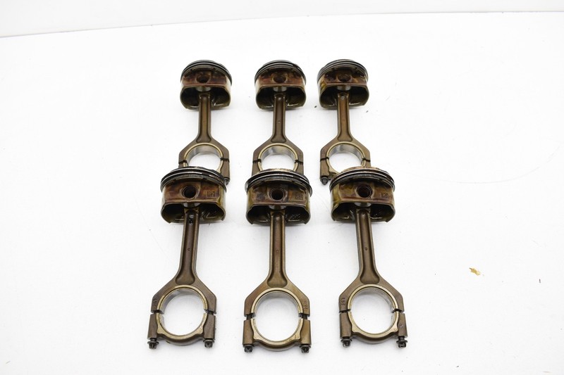 2008 BMW E92 328xi N52 3.0L ENGINE PISTON CONNECTING RODS SET OF 6 OEM KW68