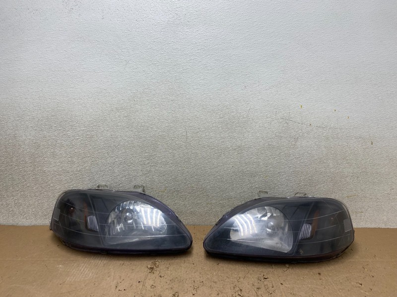 1999-2000 Honda Civic Sedan Headlights Halogen Left+Right Side W3717 DW