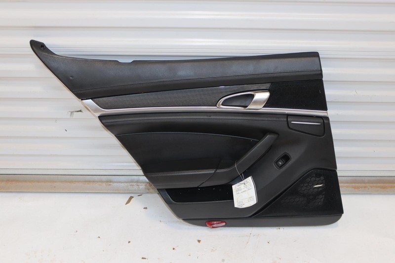 2010-2016 PORSCHE PANAMERA REAR LEFT SIDE DOOR PANEL TRIM COVER BLACK OEM