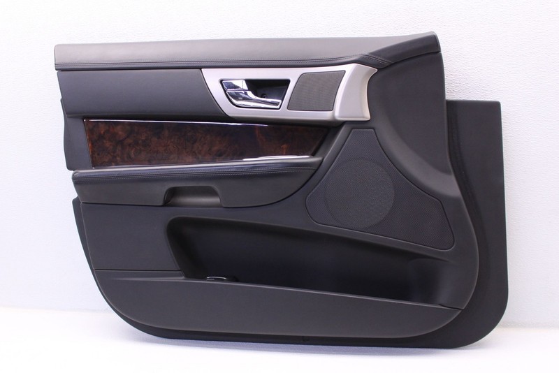 2010 2011 JAGUAR XF FRONT DRIVER LEFT DOOR PANEL ASSEMBLY MEMORY BLACK LEATHER