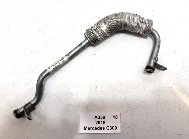 ✅ 15-19 OEM Mercedes C300 A205 2.0L Turbocharger Water Coolant Feed Tube Line