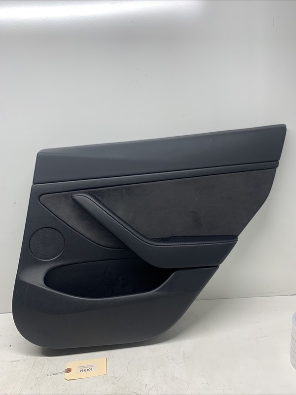 2017-2023 TESLA 3 REAR RIGHT SIDE DOOR TRIM PANEL BLACK 1608618-00-A OEM 6104 C1