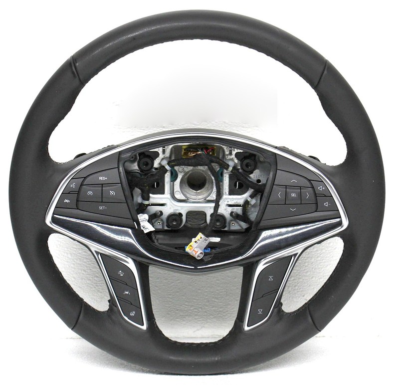 OEM Steering Wheel For Cadillac XT5 Premium Luxury Black Leather 87815767, Marks