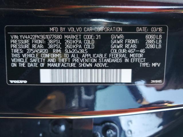 2016 Volvo XC90 Park Assist Camera OEM Blue 31445951 96000 Miles Used