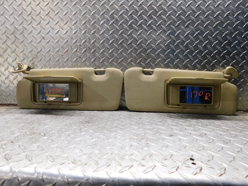 2007-2011 HONDA CR-V LEFT DRIVER & RIGHT PASSENGER FRONT SUN VISOR PAIR SET TAN