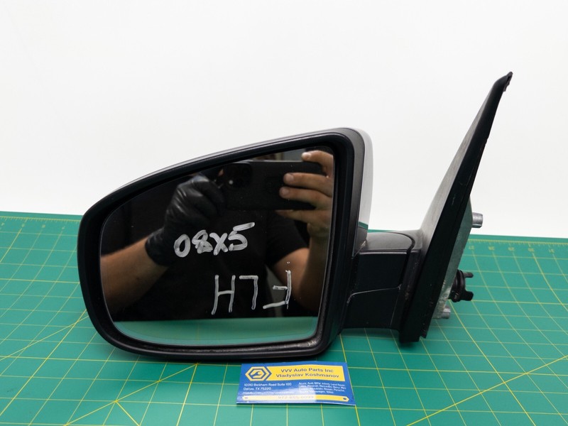 07-13 BMW X5 E70 LEFT DRIVER SIDE DOOR REAR VIEW MIRROR Auto Dim Gray A52 OEM