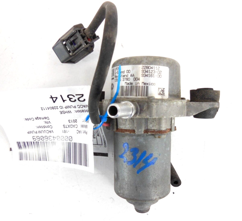 2013-2019 Cadillac XTS Brake Vacuum Pump OEM 93412302