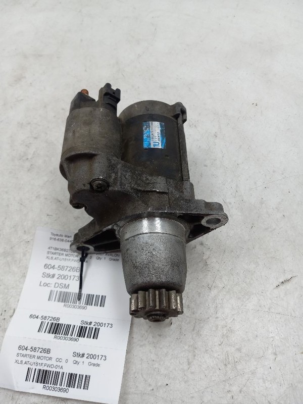 05-18 TOYOTA AVALON XLS FWD AT 1.7KW STARTER MOTOR ASSEMBLY